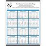 6201 - Span-A-Year Calendar,  Blue & Black (Non Laminated)